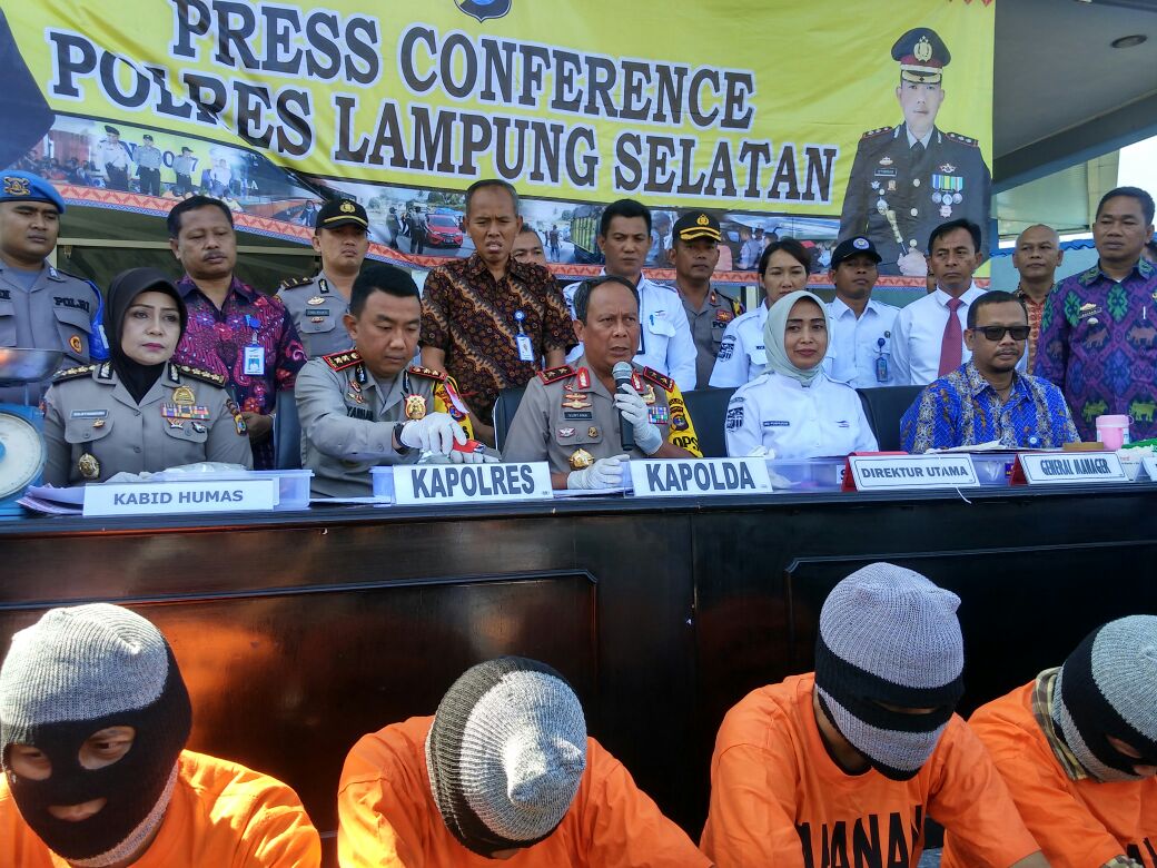 Polres Lampung Selatan Tangkap  Kurir Shabu