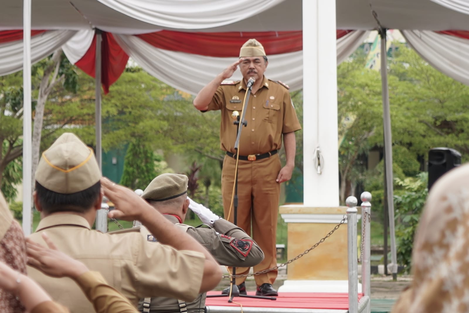 Hari Pertama Kerja 2023, Pemkab Pringsewu Gelar Apel Besar