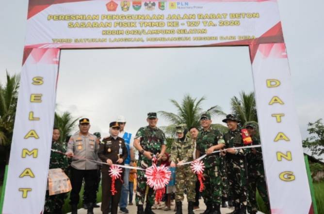 Resmi Ditutup, Program TMMD di Pesawaran Hadirkan Pembangunan Strategis