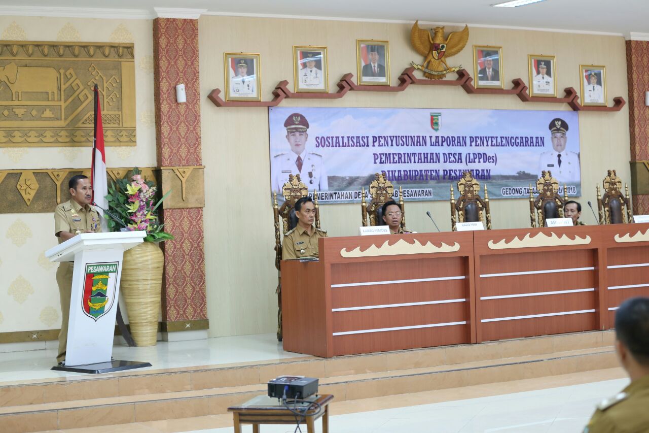 Pemkab Pesawaran Gelar Sosialisasi LPPDes Tahun 2018