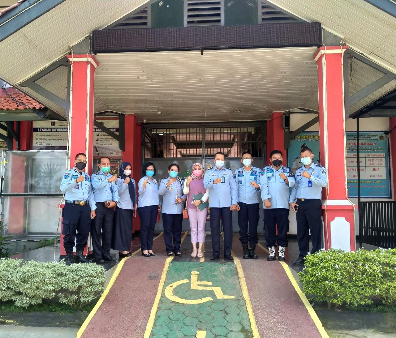 Kadiv Yankum Kanwil Lampung dan Polres Tanggamus Sambangi Lapas Kota Agung