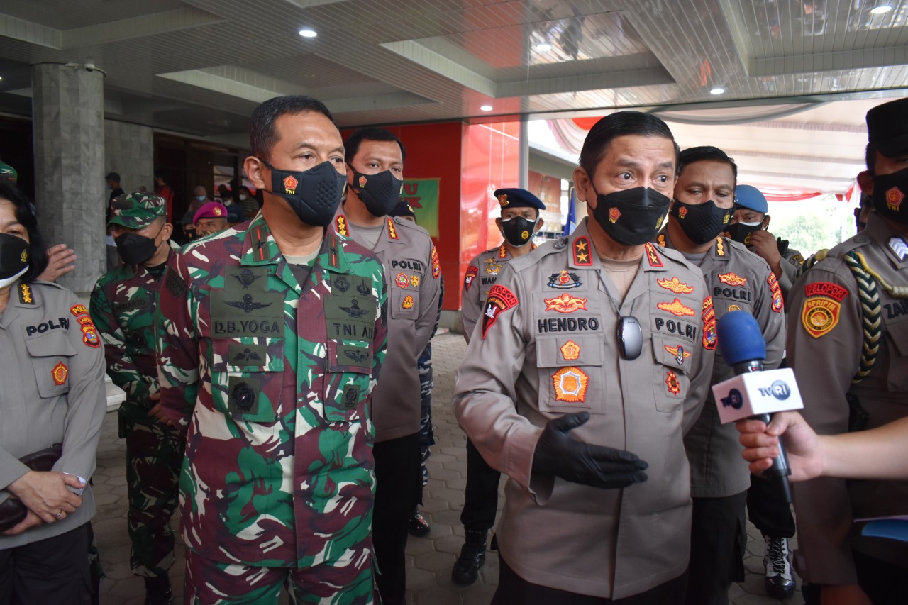 Komandan Korem 043/Gatam Hadiri Serbuan Vaksinasi Covid 19 Nasional TNI - POLRI Di GSG Unila.