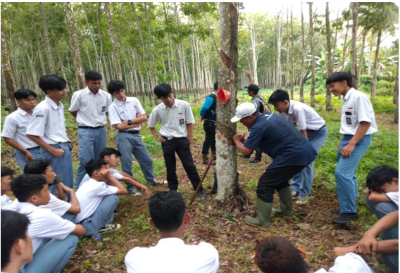 Belajar Industri Agro, SMK Utama Kunjungi PTPN I Regional 7 Kebun Way Berulu