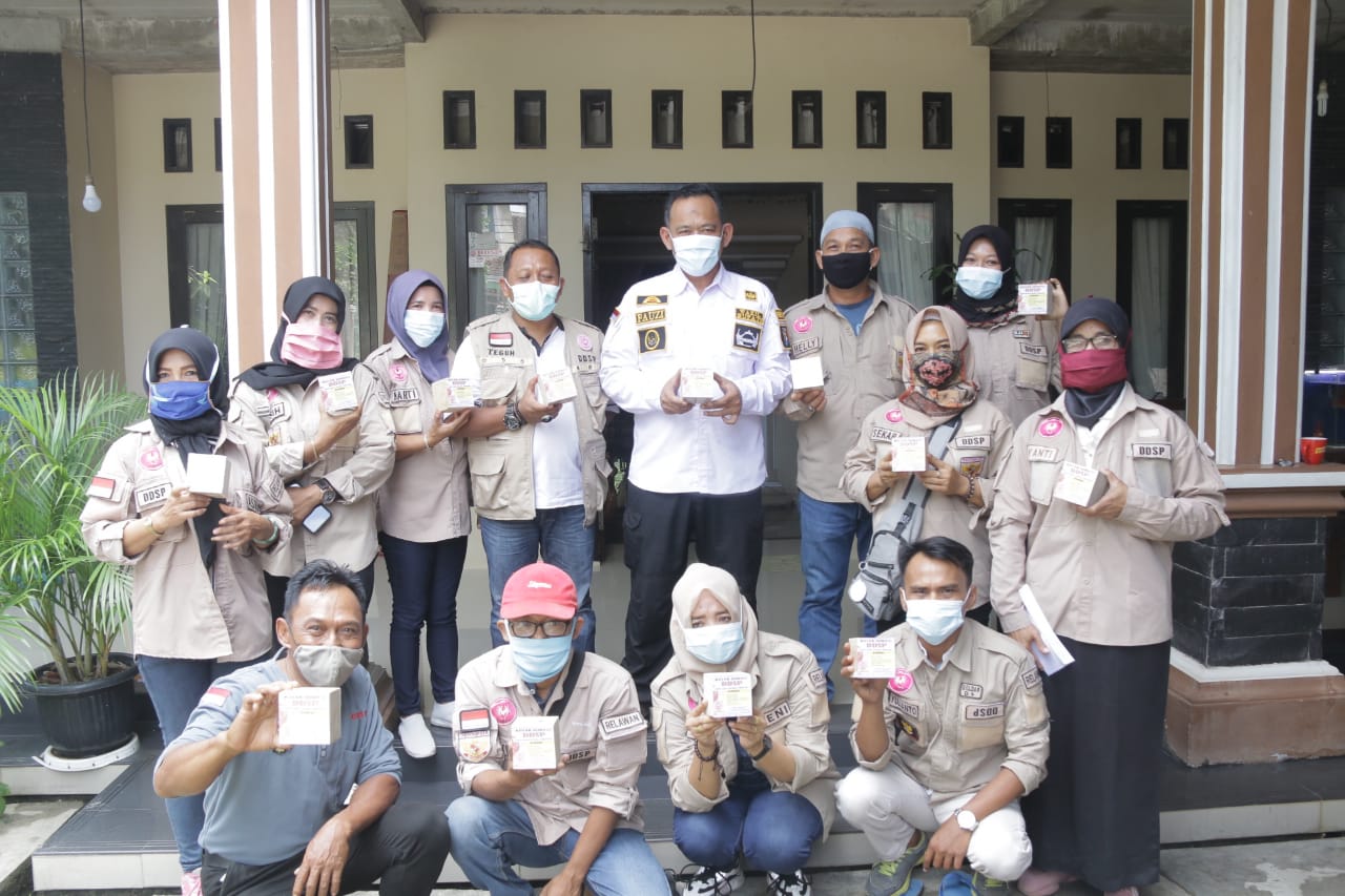 Wabup Fauzi Lounching Kotak Koin Donasi DDSP Pringsewu