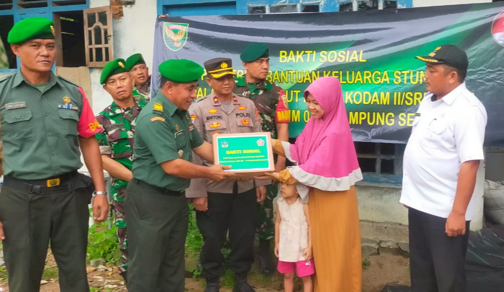 Peringati HUT Kodam Sriwijaya, Koramil 421-09/Tjb Gelar Baksos