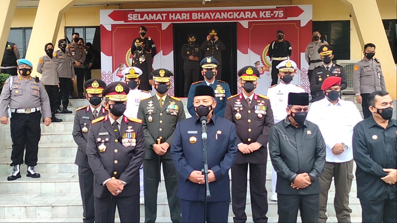 Hari Bhayangkara Ke-75. Gubernur Lampung : 'Ekonomi Membaik Kata Kuncinya Keamanan Terjamin'