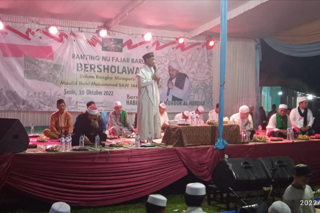 NU Ranting Fajar Baru Jati Agung Peringati Maulid Nabi dan Gelar Shalawat Bersama