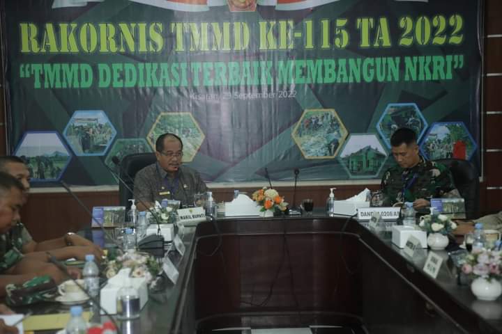 Pemkab Asahan Ikuti Rakornis TMMD Ke-115 secara virtual