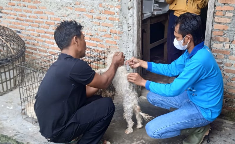 Bulan Bakti Rabies, HPR di Jati Agung Vaksinasi Gratis