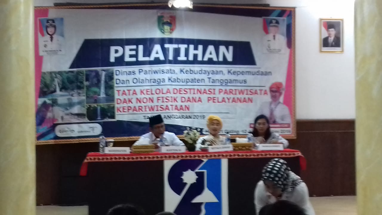 Pelatihan Tata Kelola Destinasi Pelayanan Kepariwisataan.