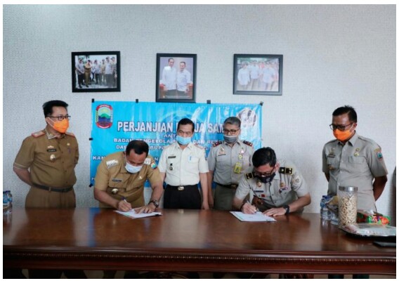 BPN Dan BPPRD Lampung Selatan Tandatangani Perjanjian Kerjasama.