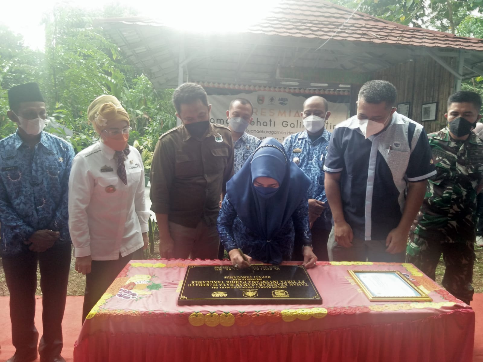 Bupati Tanggamus Resmikan Taman Kehati Galih Batin.