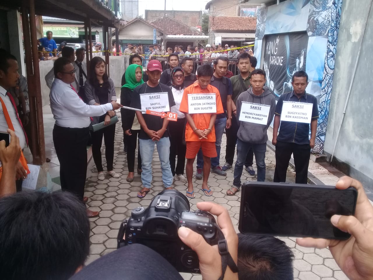Polres Pringsewu Gelar Rekontruksi Pembunuhan di King Karaoke