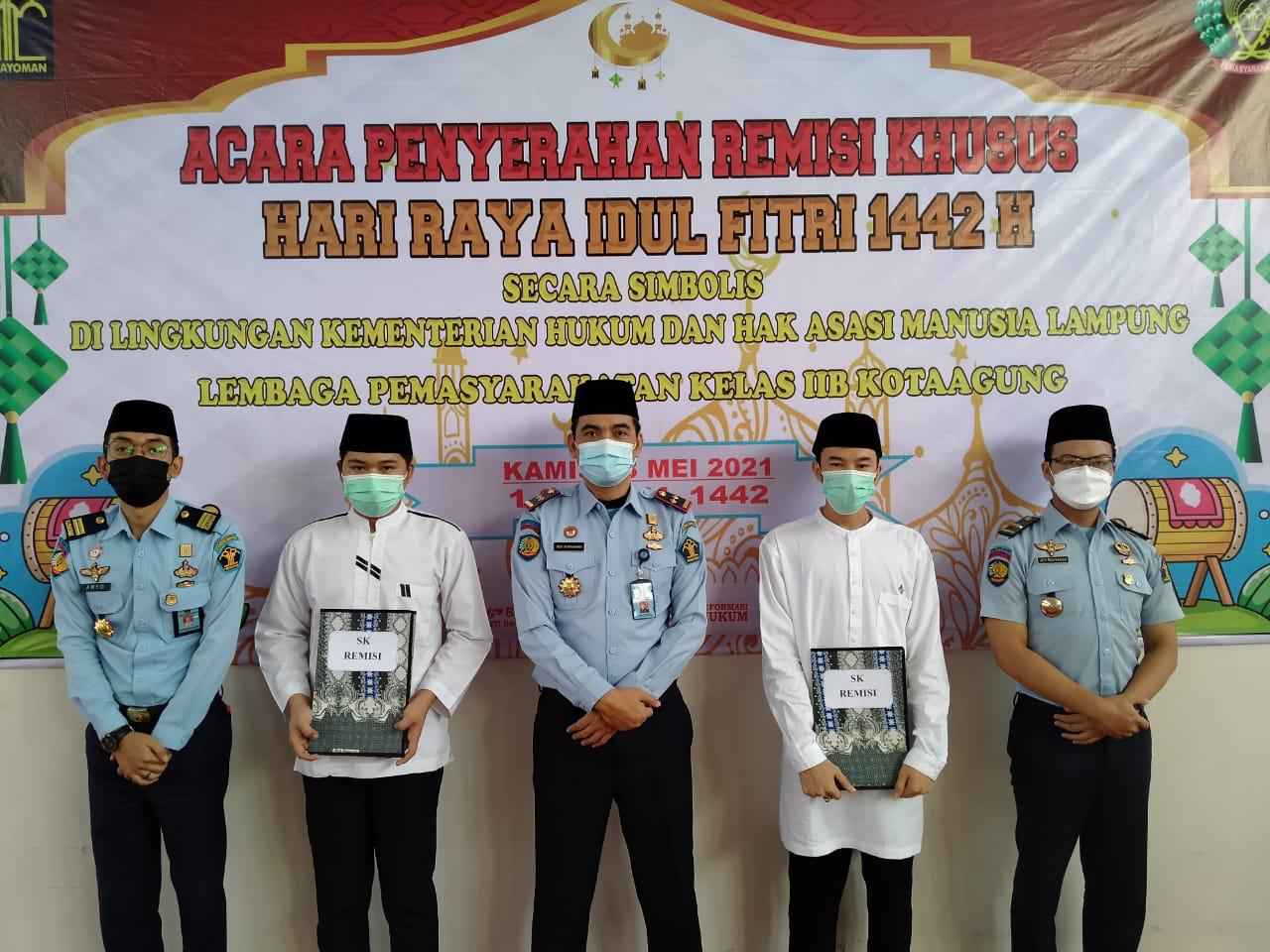 WBP Lapas Kota Agung Dapat Remisi