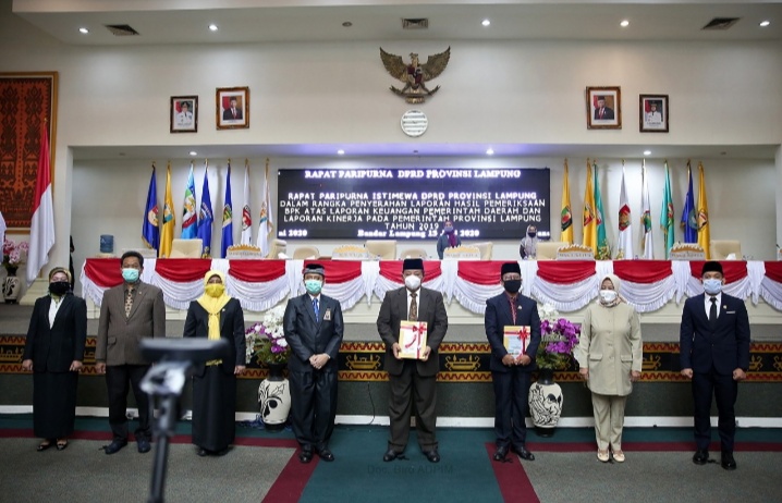 Pemprov.Lampung Terima WTP Dari BPK-RI.