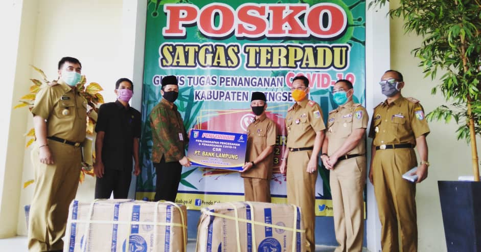 Pemkab Pringsewu Terima APD CSR Bank Lampung