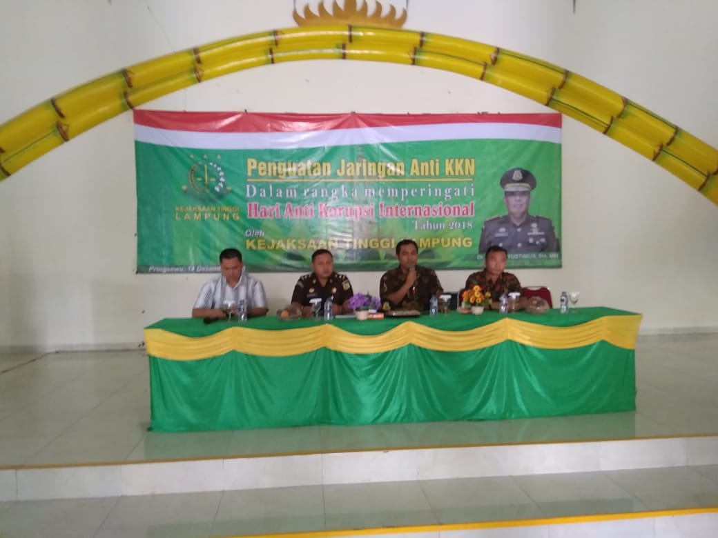 Cegah dan Berantas KKN, Kejati Lampung Sosialisasikan Penguatan Jaringan Masyarakat Anti Korupsi