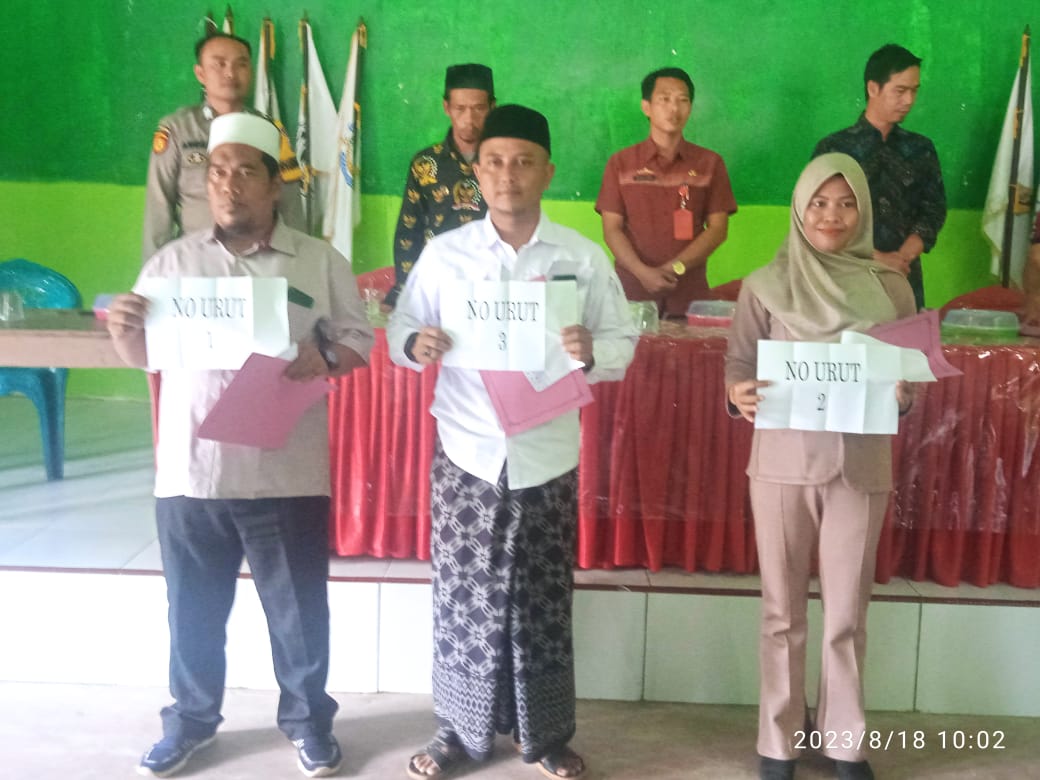 Desa Purwotani Jati Agung Gelar Penetapan Cakades dan Pengundian Nomor Urut