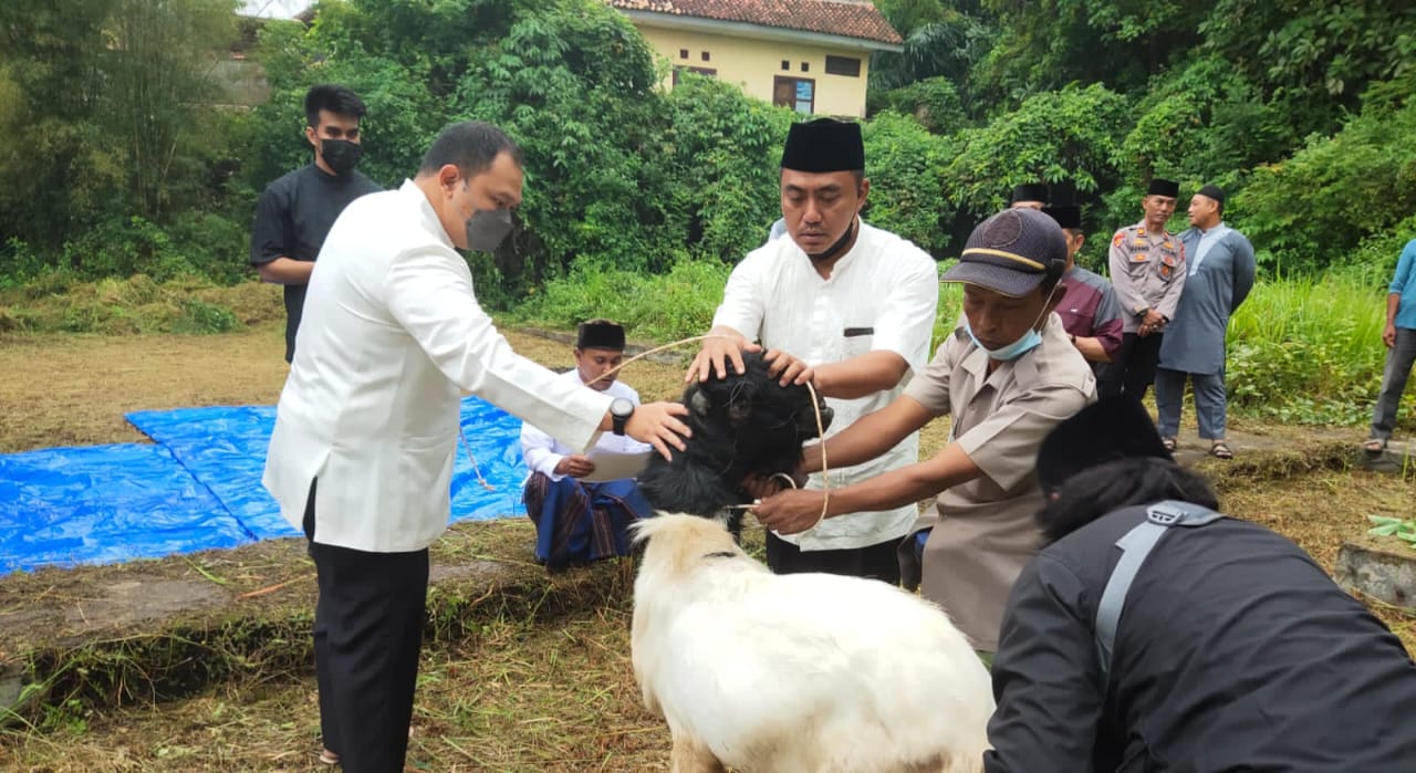 Polres Tanggamus Gelar Sholat Ied dan Potong Hewan Kurban Bersama Masyarakat