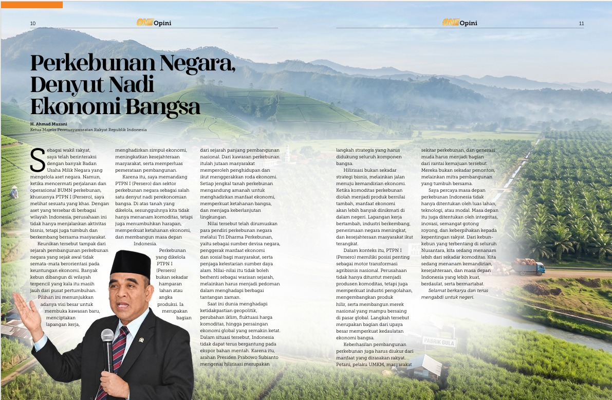 Ketua MPR RI: Perkebunan Denyut Ekonomi Bangsa