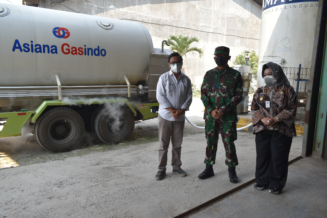 Danrem 043/Gatam Terima Bantuan Liquid Gas dari PT Tanoto Foundation Cilegon.