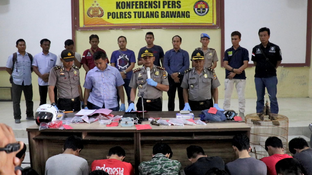 36 Pelaku C3 dan Premanisme Berhasil Diungkap Satreskrim Polres Tulang Bawang