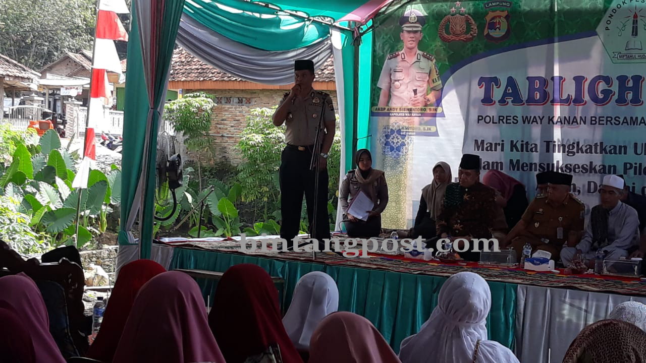 Kapolsek Blambangan Umpu: TNI /Polri Jamin Keamanan Pemilu 2019