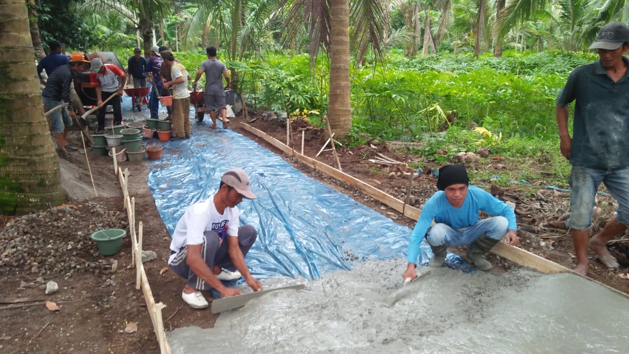 Pemerintah Pekon Guring Pematang Sawa, Bangun Jalan Rabat Beton.