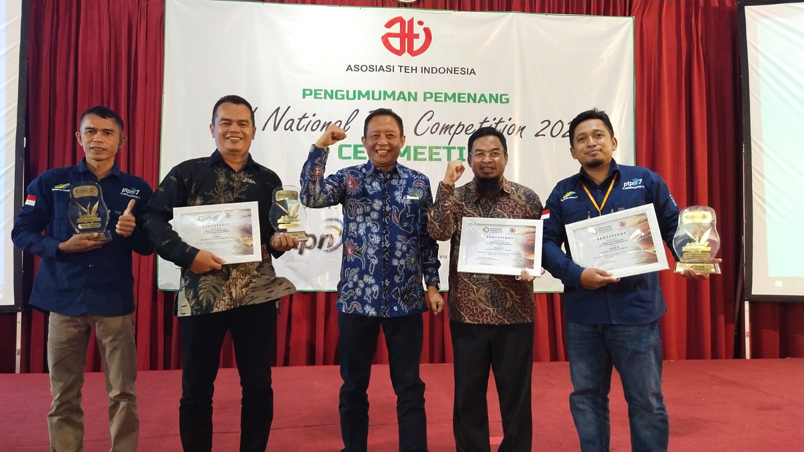 Produk Teh PTPN VII Raih Tiga Penghargaan