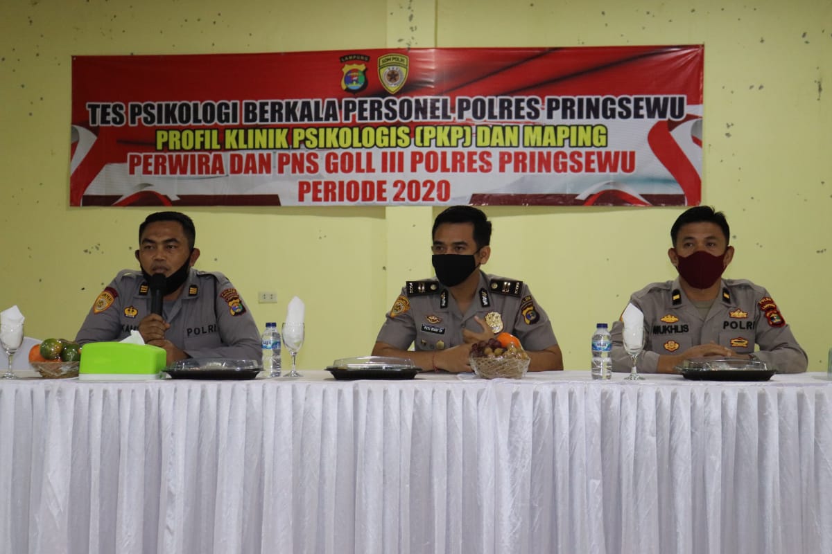 Polres Pringsewu Gelar Test Psikologi Bagi Anggota Pemegang Senpi.