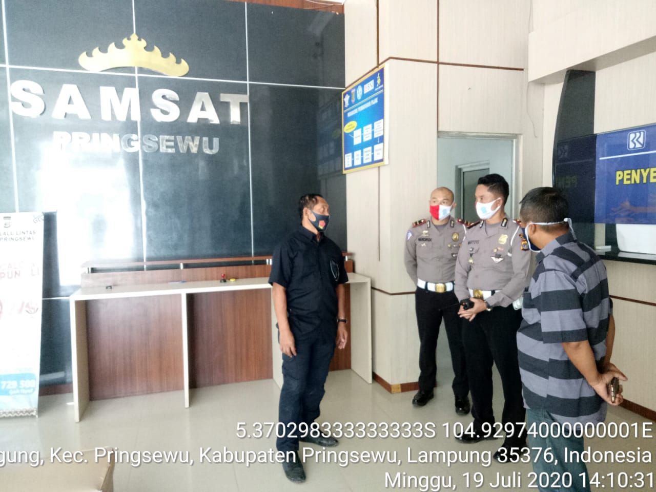 Wakapolda Lampung Kunjungi Samsat Pringsewu.