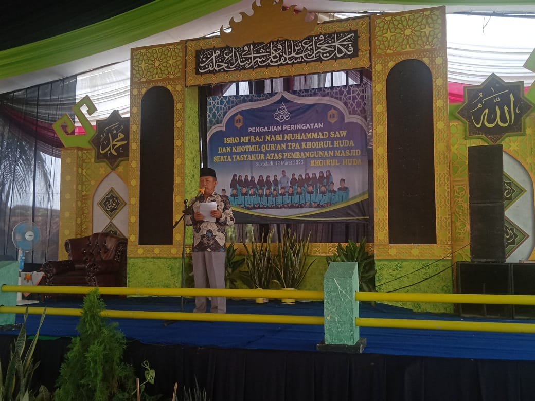 Ratusan Jemaah Hadiri Peringatan Isra Mi'raj dan Khotmil Quran Pekon Pujodadi Pringsewu