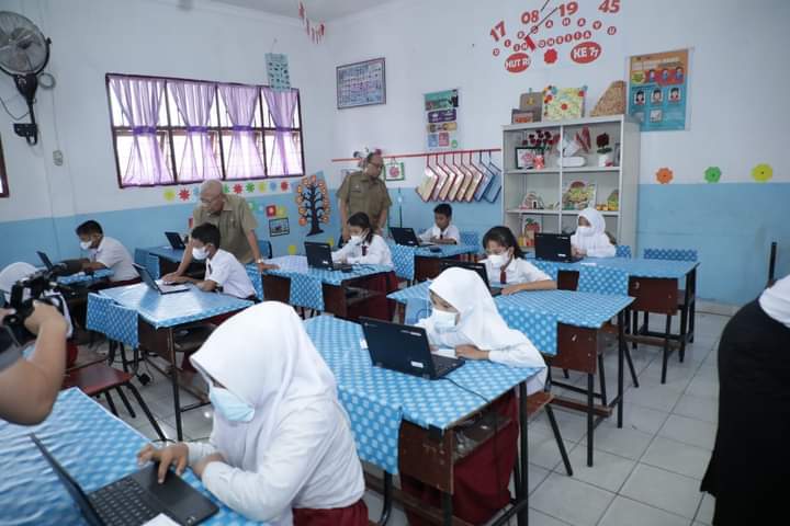Bupati Asahan Tinjau Pelaksanaan ANBK
