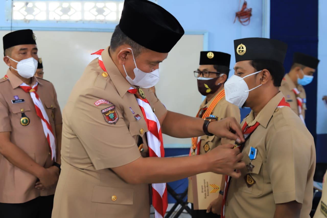 HUT Pramuka ke-60, Kwarcab Pringsewu Gelar Apel Secara Terbatas
