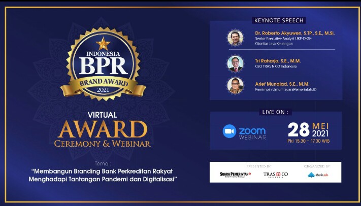 SuaraPemerintah.ID dan TRAS N CO Gelar Indonesia BPR Brand Award 2021