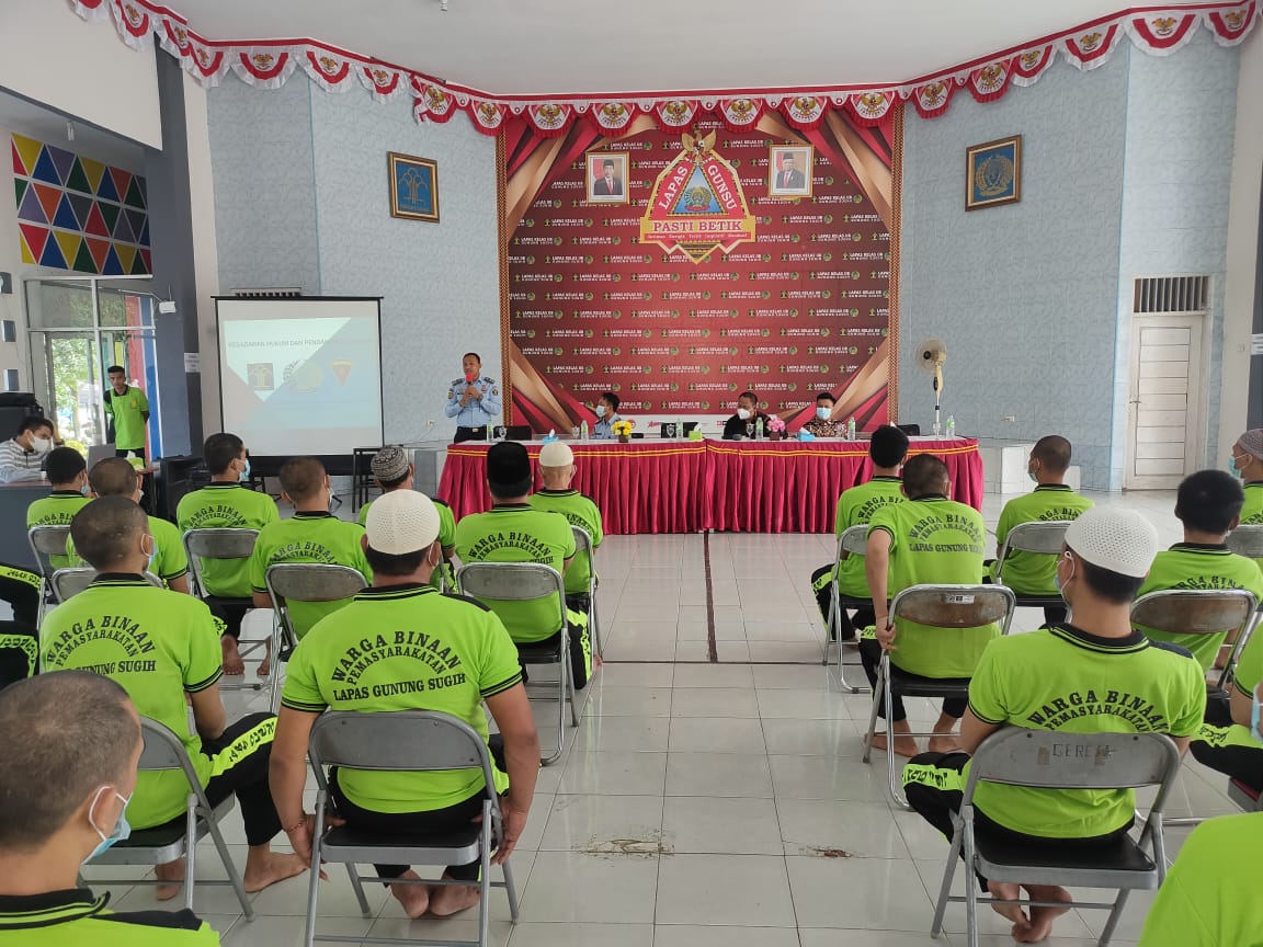 50 Tahanan Lapas Gunung Sugih Ikuti Penyuluhan Bantuan Hukum.