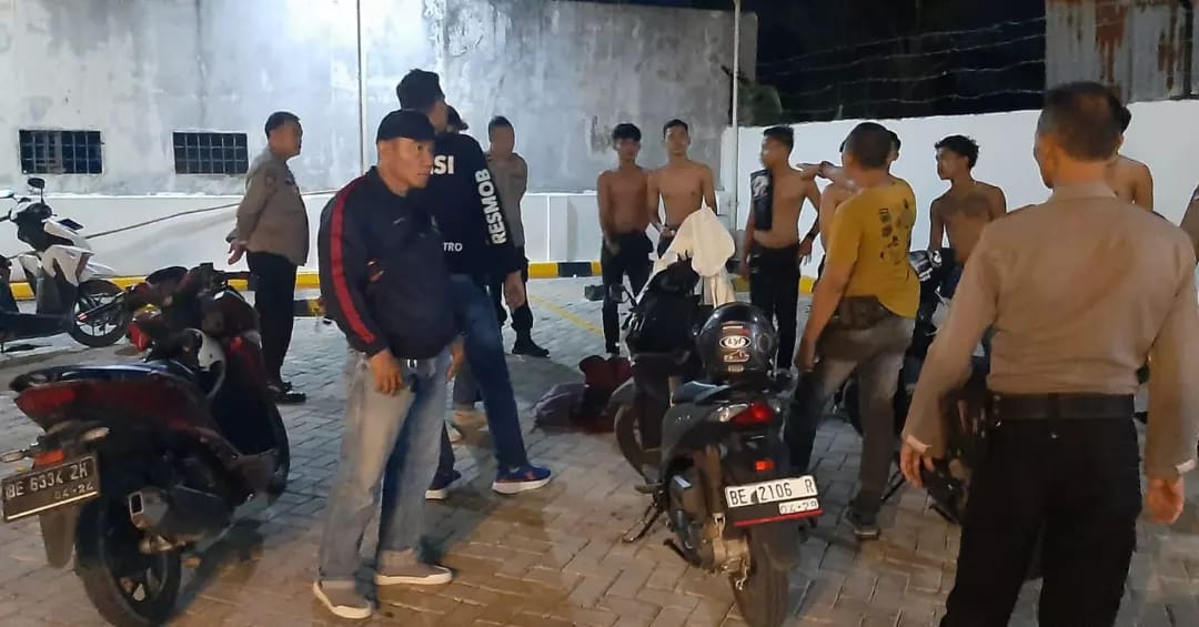 Tekan Angka Kejahatan, Polsek Pringsewu Kota Gelar Patroli Malam