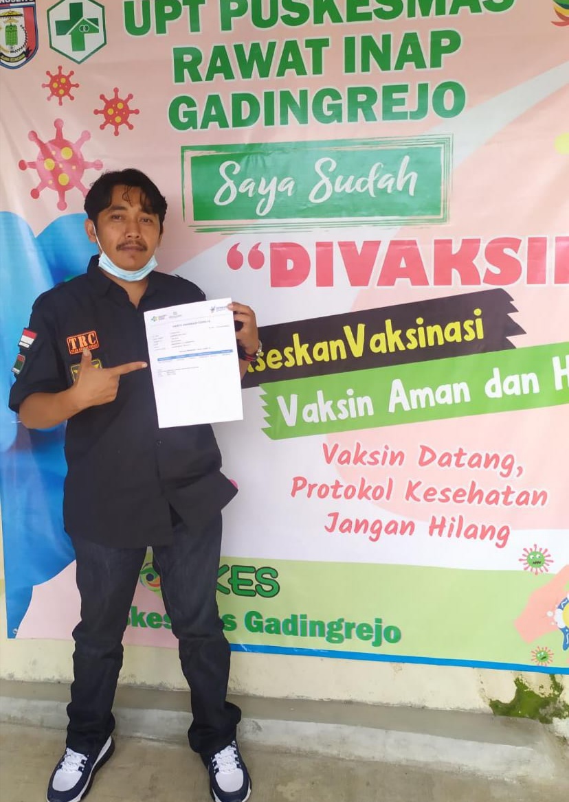 Anggota PWI Pringsewu Divaksin Covid-19