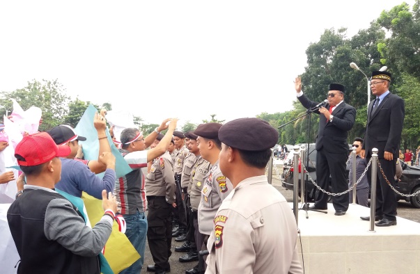 Polres Lamtim Gelar Simulasi Pengamanan Pilgub