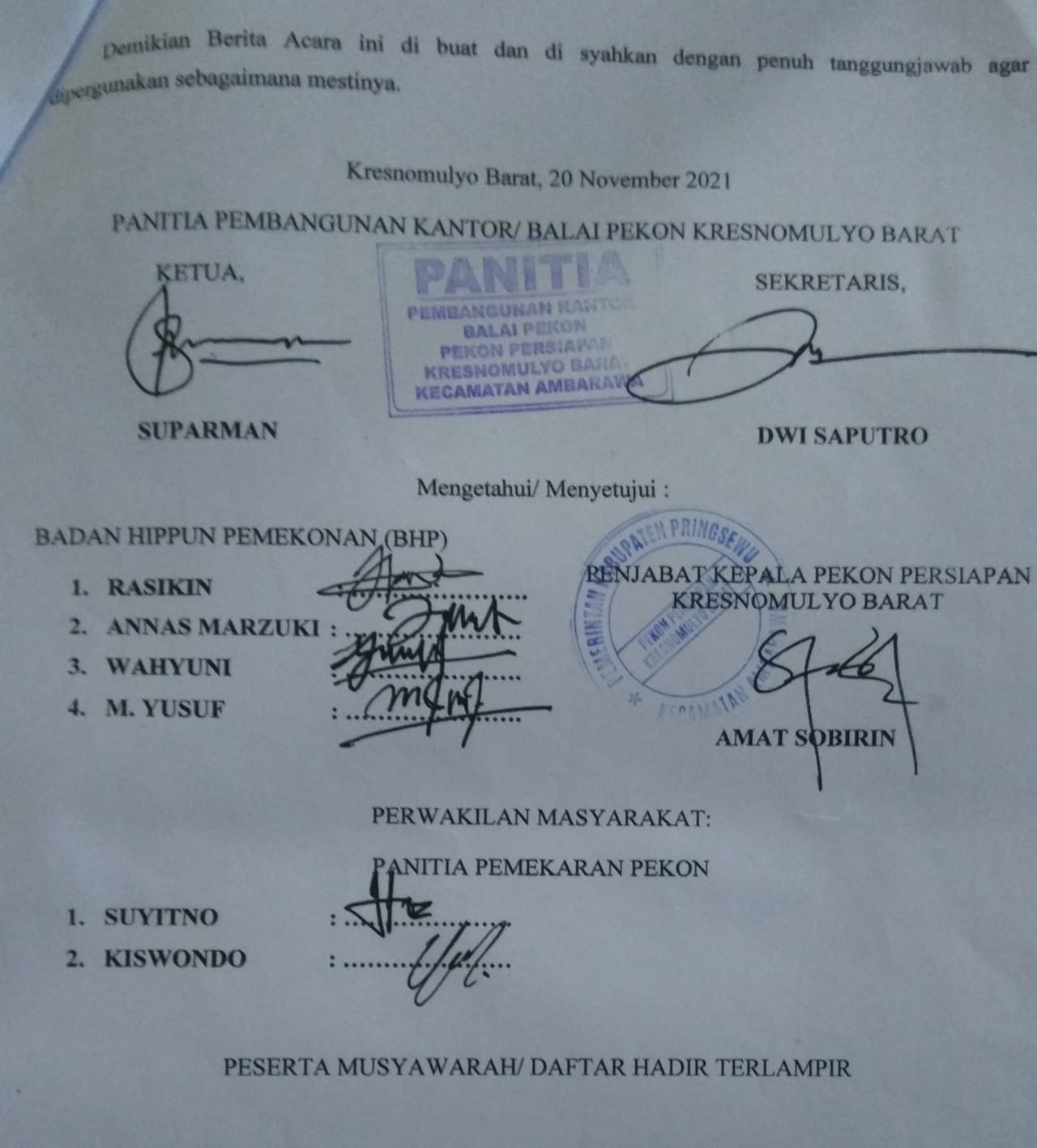 Waduh.!! Untuk Tarik Iuran Warga, Panitia Pembangunan Pekon Palsukan Tanda Tangan BHP