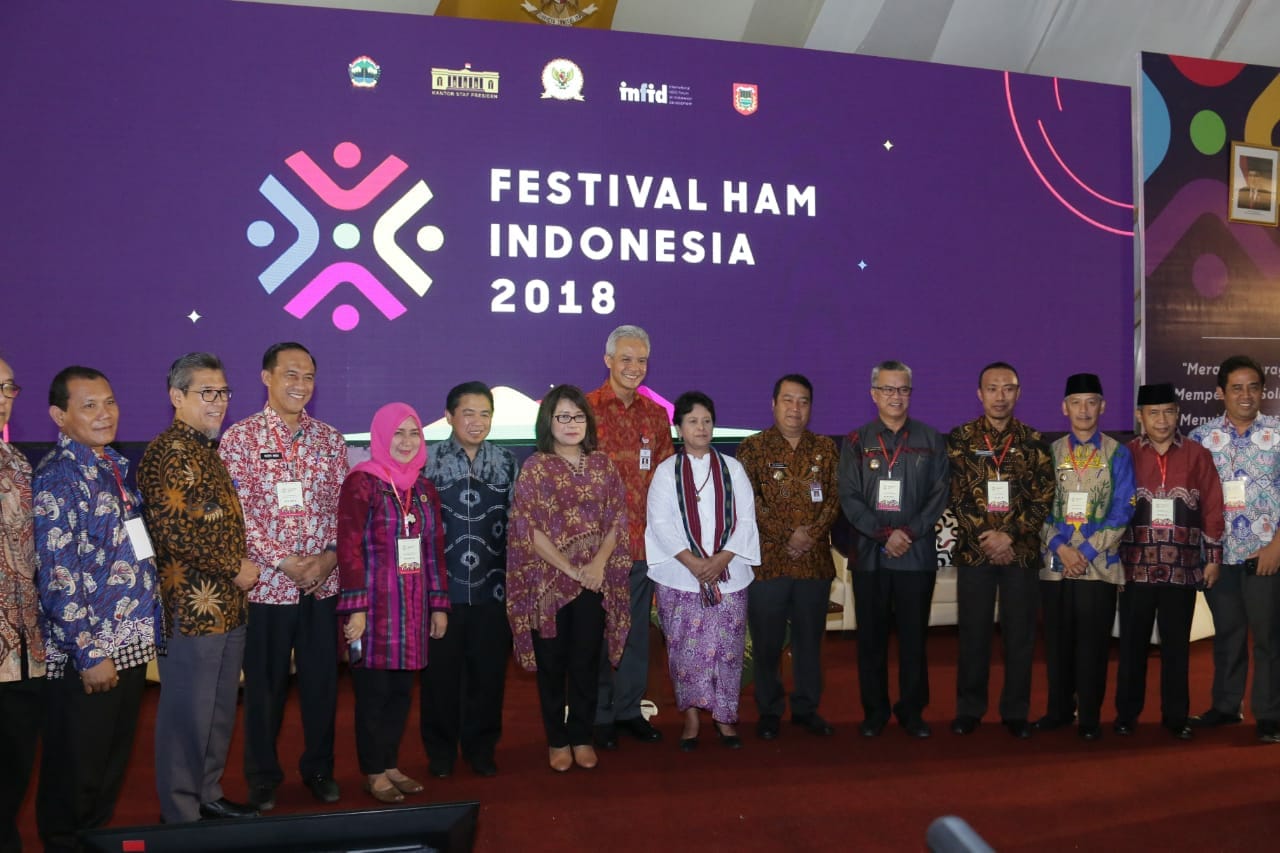 Bupati Pringsewu Hadiri Festival HAM 2018 Di Jawa Tengah