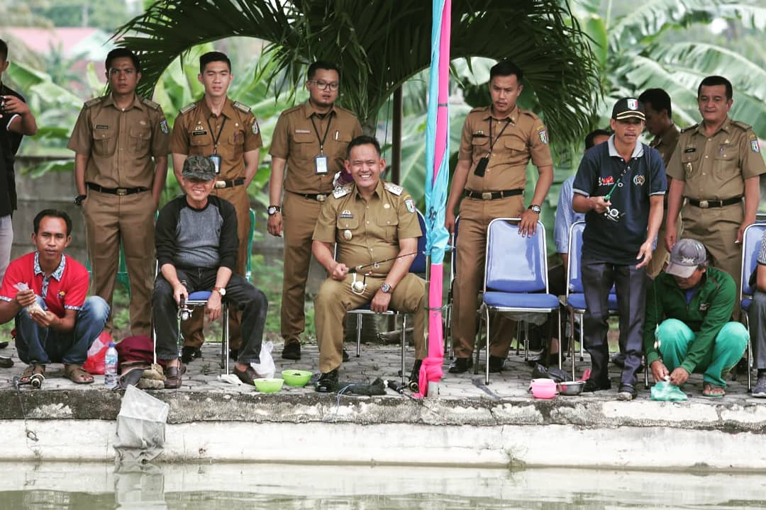 Pemkab Pringsewu Dan PWI Gelar Lomba Memancing.