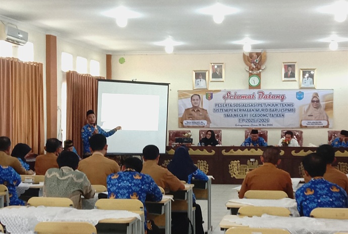Jadi Sekolah Unggul, SMAN 1 Gedong Tataan Gelar Sosialisasi Juknis SPMB