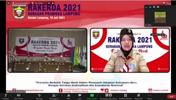 Ka. Kwarda Buka Rakerda Gerakan Pramuka Lampung.