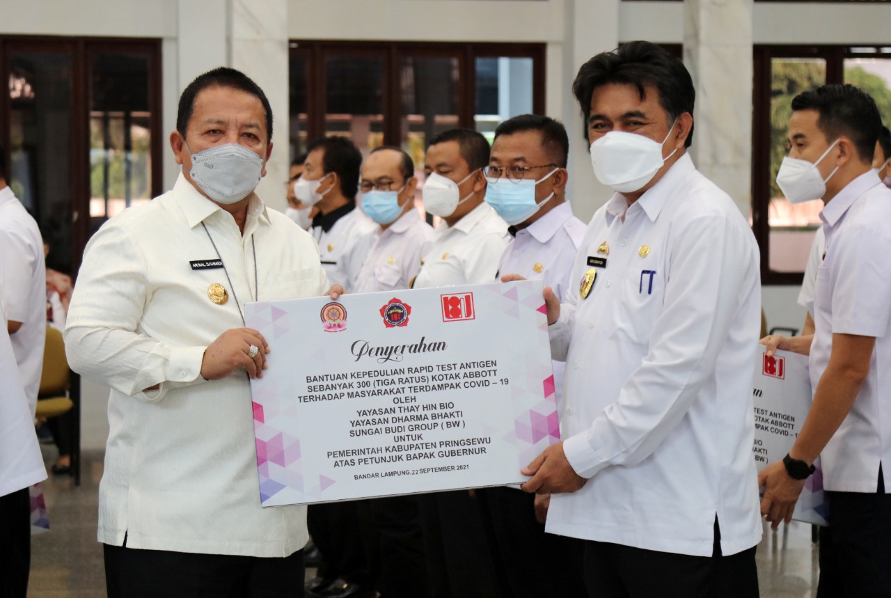 Pemkab Pringsewu Terima Bantuan Rapid Test Antigen