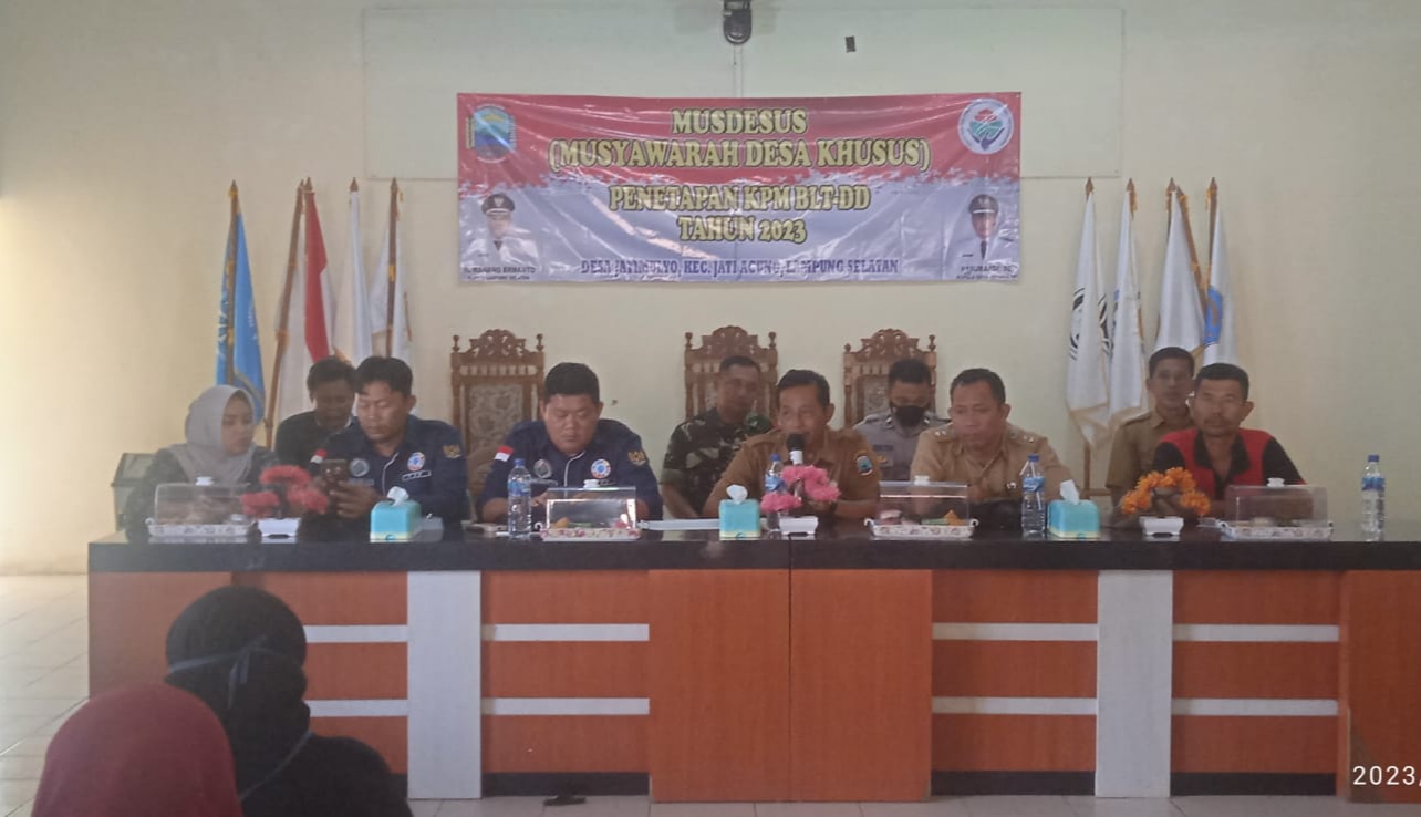 Pemdes Jatimulyo Jati Agung Gelar Musdesus Warga Penerima BLT-DD