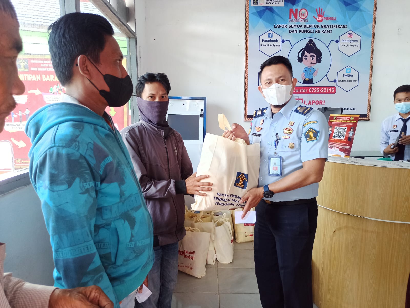 Bhakti Sosial Rutan Kelas IIB Kota Agung di Masa Pandemi