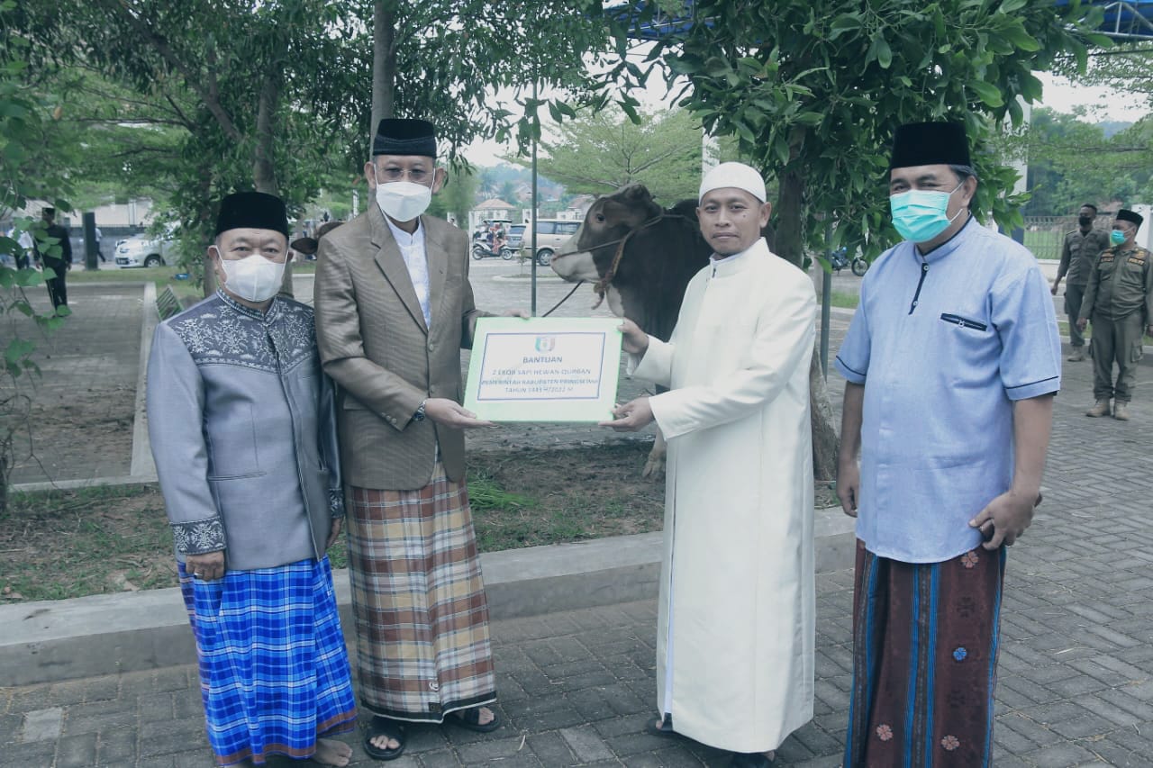 Idul Adha 1443 H, Pemkab Pringsewu Serahkan Hewan Qurban