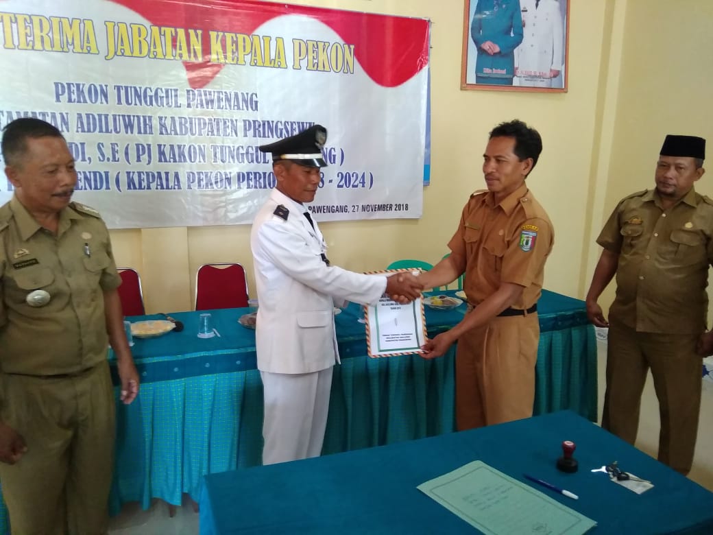 Pekon Tunggul Pawenang Gelar Sertijab Kakon