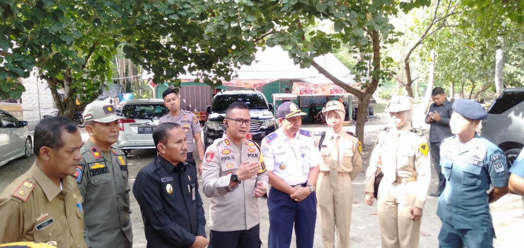 Kapolres Tinjau Pos Pam Nataru Padang Cermin